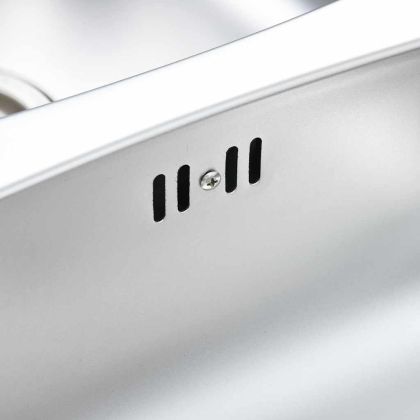 Кухненска мивка двойно корито цедка и сифон неръждаема стомана