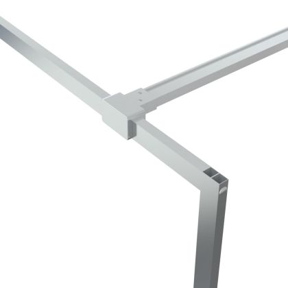 Параван за баня сребрист 100x195 см прозрачно ESG стъкло