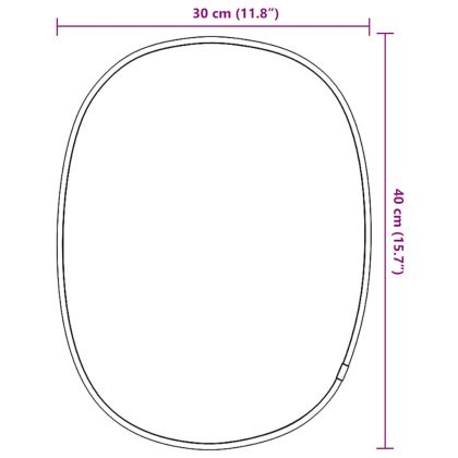 Стенно огледало злато 40x30 см