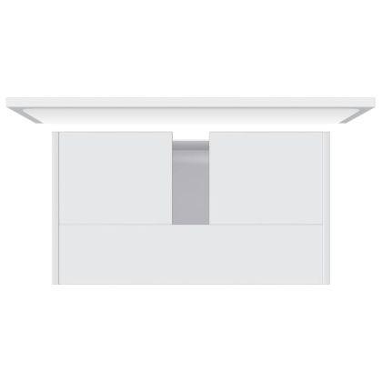 Комплект мебели за баня, бял, инженерно дърво