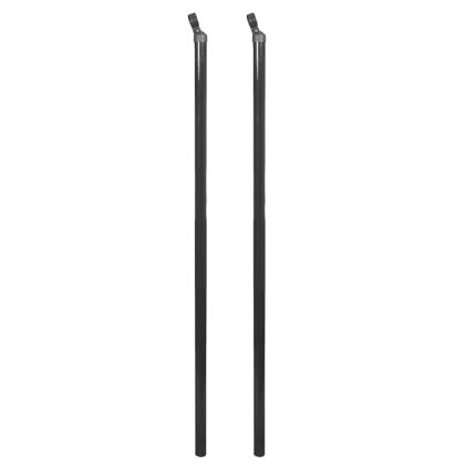 Плетена оградна мрежа с анкерни клинове, 0,8x25 м, сива