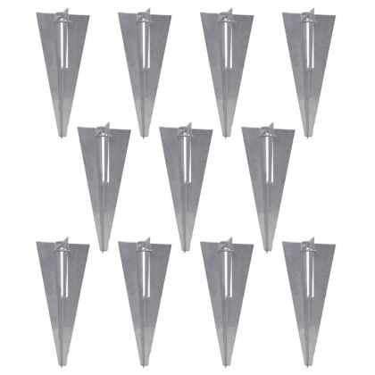 Плетена оградна мрежа с анкерни клинове, 0,8x25 м, сива