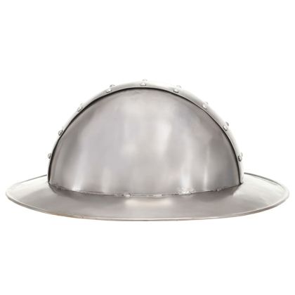 Средновековен рицарски шлем антик реплика ЛАРП сребрист стомана