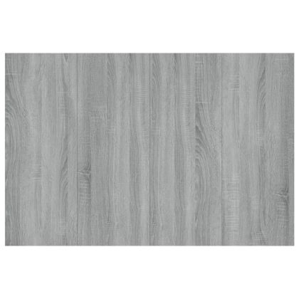 Горна табла за легло с шкафчета, сив сонома, инженерно дърво