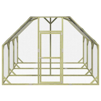 Кокошарник 268x300x190 см импрегниран бор масив