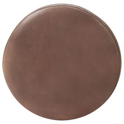 Бар табуретки, 2 бр, състарено кафяво, естествена кожа