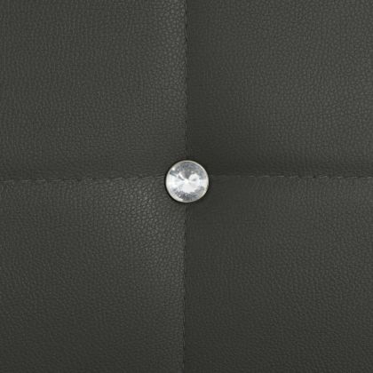 Трапезни столове, 6 бр, сиви, изкуствена кожа