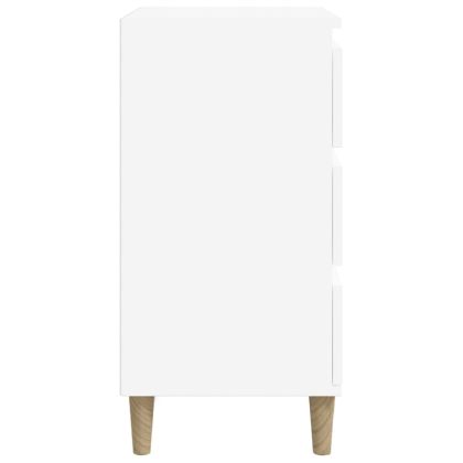 Нощно шкафче, бяло, 40x35x70 см, инженерно дърво