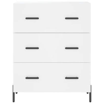 Висок шкаф, бял, 69,5x34x180 см, инженерно дърво