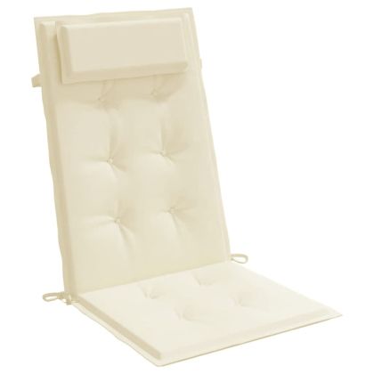 Възглавници за столове с облегалка 2 бр кремави Оксфорд плат