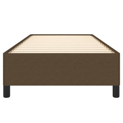 Рамка за легло без матрак, тъмнокафява, 80x200 см, плат
