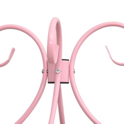 Рамка за легло с балдахин, розова, метал, 120x200 cм