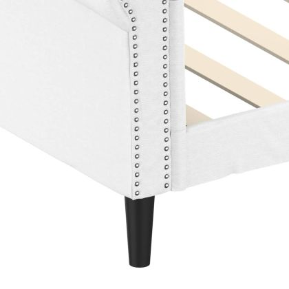 Кушетка, бяла, 80x200 см, изкуствена кожа