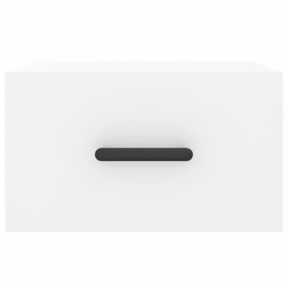 Нощни шкафчета за стенен монтаж, 2 бр, бели, 35x35x20 см