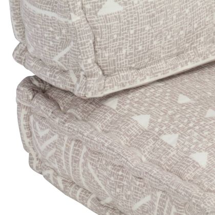Палетна възглавница за диван, светлокафява, текстил, пачуърк