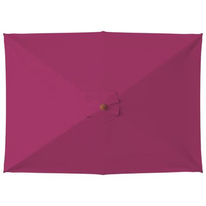 Градински чадър с дървен прът, 150x200 см, бордо червен