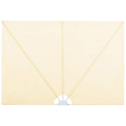 Сгъваема странична тента за тераса, кремава, 300x150 см