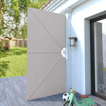 Сгъваема странична тента за тераса, кремава, 300x150 см