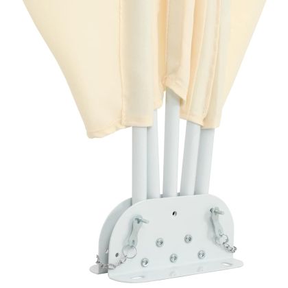 Сгъваема странична тента за тераса, кремава, 300x150 см