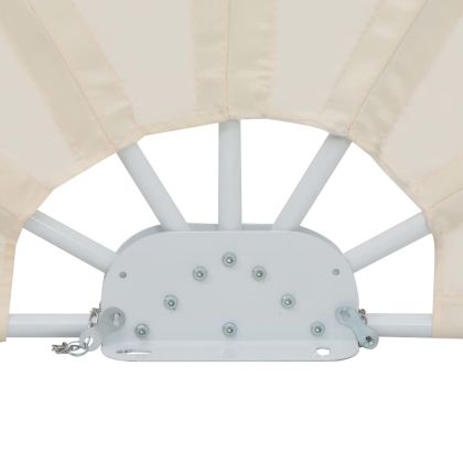 Сгъваема странична тента за тераса, кремава, 160 см