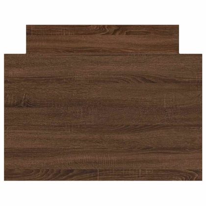 Рамка за легло с горна и долна табла, кафяв дъб, 100x200 см