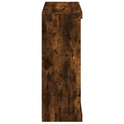 Сайдборд с LED светлини, oпушен дъб, 81x37x100 см