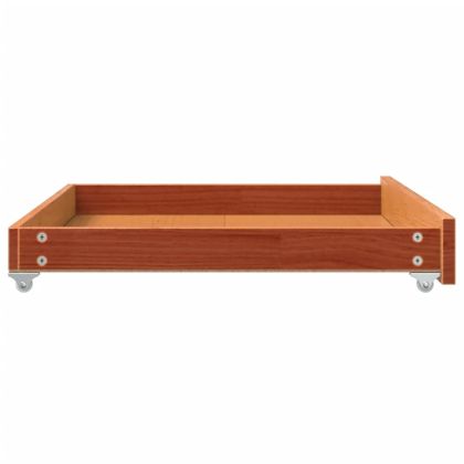 Чекмеджета за дневно легло, 2 бр, восъчнокафяви, бор масив