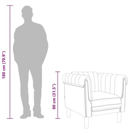 Кресло, синьо, кадифе