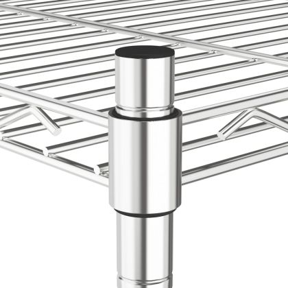 5-етажен стелаж за съхранение 90x35x180 см хром 250 кг