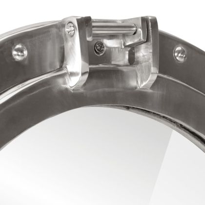 Огледало за стена с илюминатор Ø38 см алуминий и стъкло