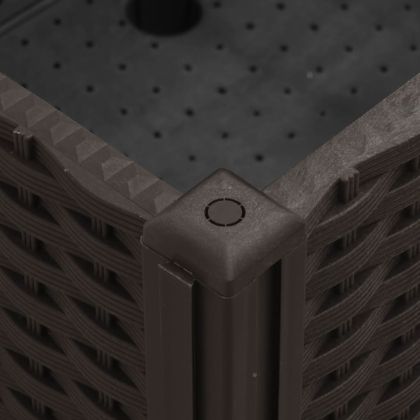 Градинска кашпа с колелца, кафява, 150x80x54 см, PP