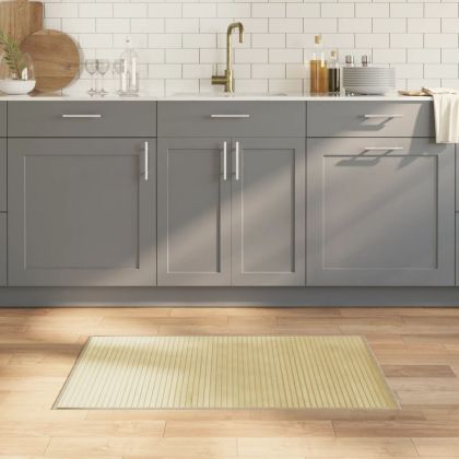 Килим, правоъгълен, светъл натурален, 60x100 см, бамбук