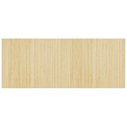 Килим, правоъгълен, светъл натурален, 80x200 см, бамбук