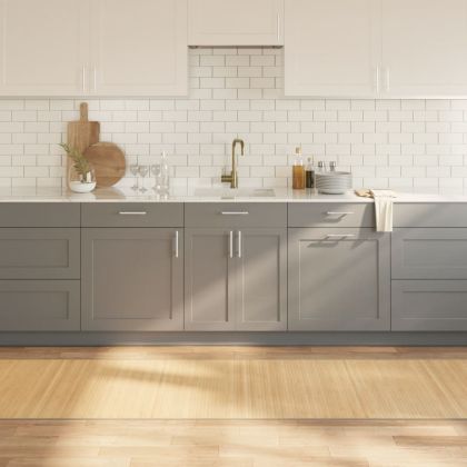 Килим, правоъгълен, светъл натурален, 80x300 см, бамбук