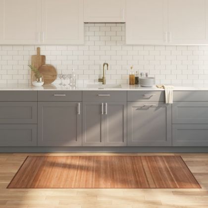 Килим, правоъгълен, натурален, 100x200 см, бамбук