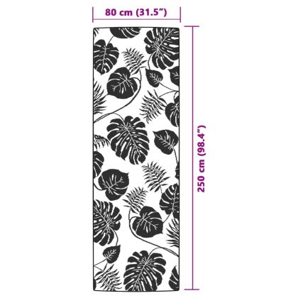 Килим за открито, ARAKIL зелено, 80x250 см, PP