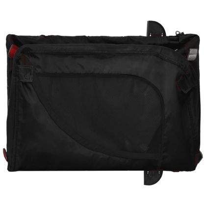 Ремарке за колело за любимци черно Оксфорд плат и желязо