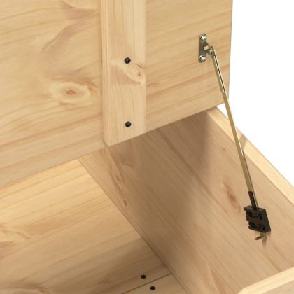 Кутия за съхранение "Corona" 78x78x45 см борово дърво масив