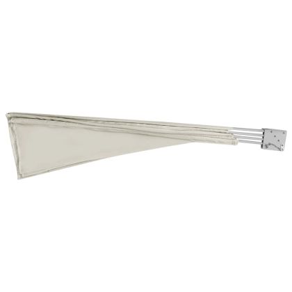 Сгъваема странична тента за балкон, кремава, 210x210 см