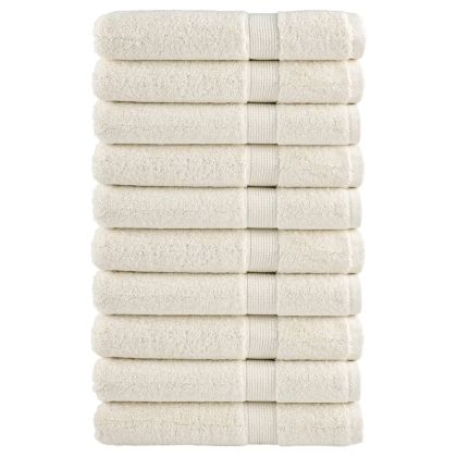 Премиум кърпи SOLUND 10 бр кремави 100x200 см 600 gsm