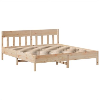 Рамка за легло без матрак, 180x200 см, масивна чамова дървесина