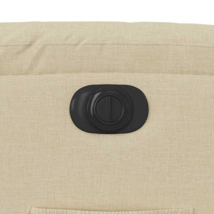 Електрически стол реклайнер , кремав, текстил