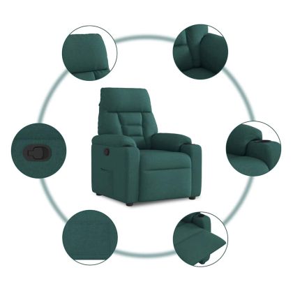 Наклоняем стол, тъмнозелен, текстил