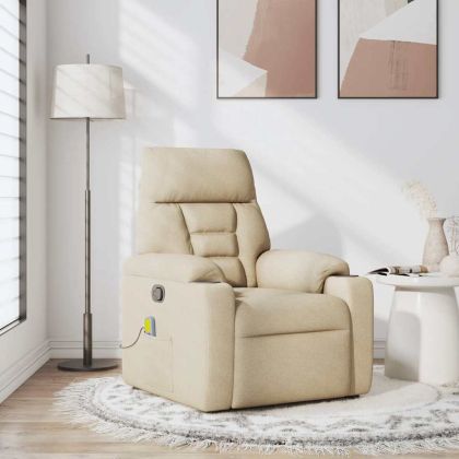 Масажен наклоняем стол, кремав, текстил