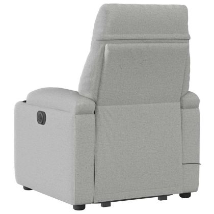 Електрически изправящ масажен реклайнер стол облачносив текстил