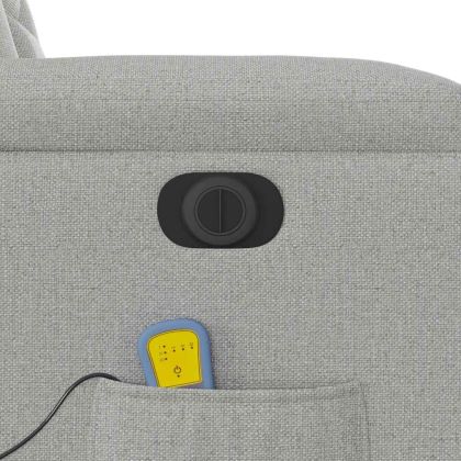 Електрически изправящ масажен реклайнер стол облачносив текстил