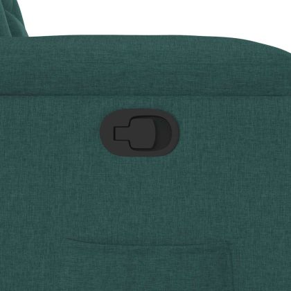 Изправящ реклайнер стол, тъмнозелен, текстил