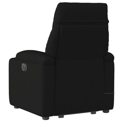 Масажен изправящ стол реклайнер, черен, текстил