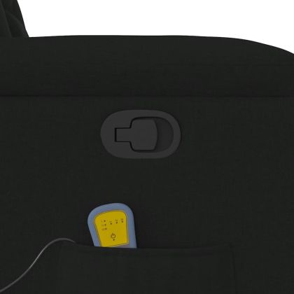 Масажен изправящ стол реклайнер, черен, текстил