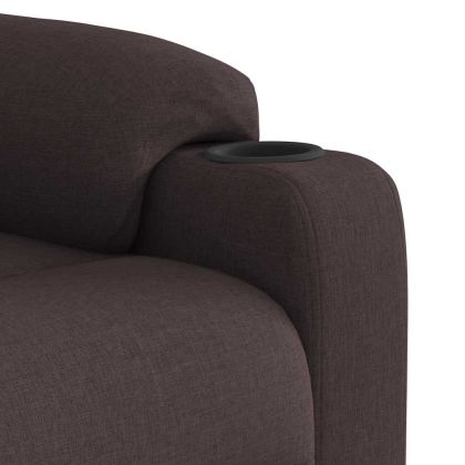 Масажен наклоняем стол, тъмнокафяв, текстил